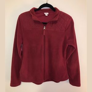 Merona Red Full Zip Fleece Women’s Size Medium